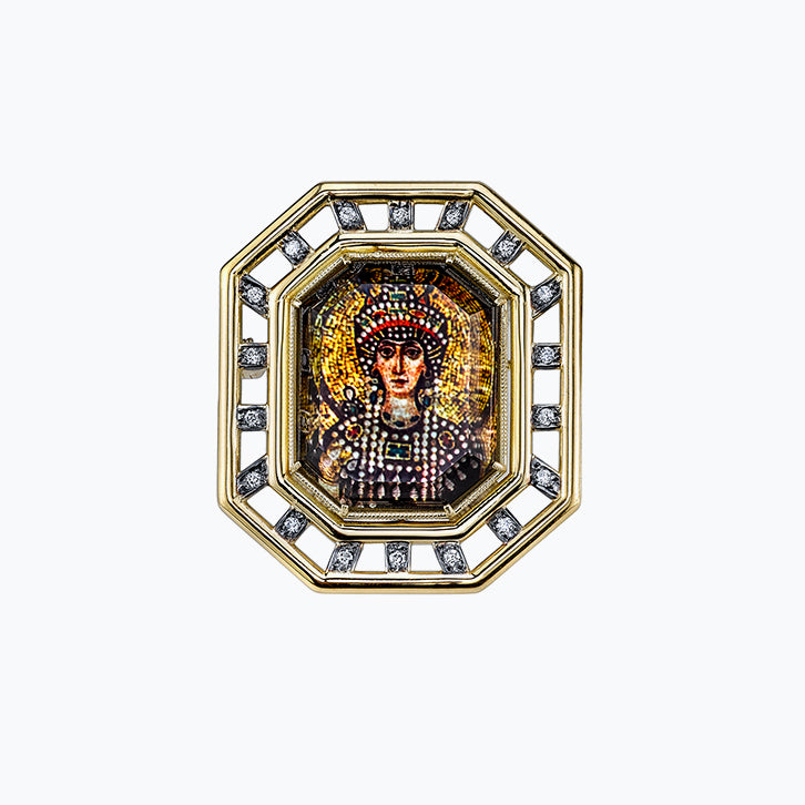 Empress Theodora Spencer Portrait Brooch & Pendant