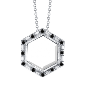 Petite Hexagon Pendant 12 Stones (custom)