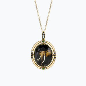 Elephant from the Night Spencer Portrait Necklace