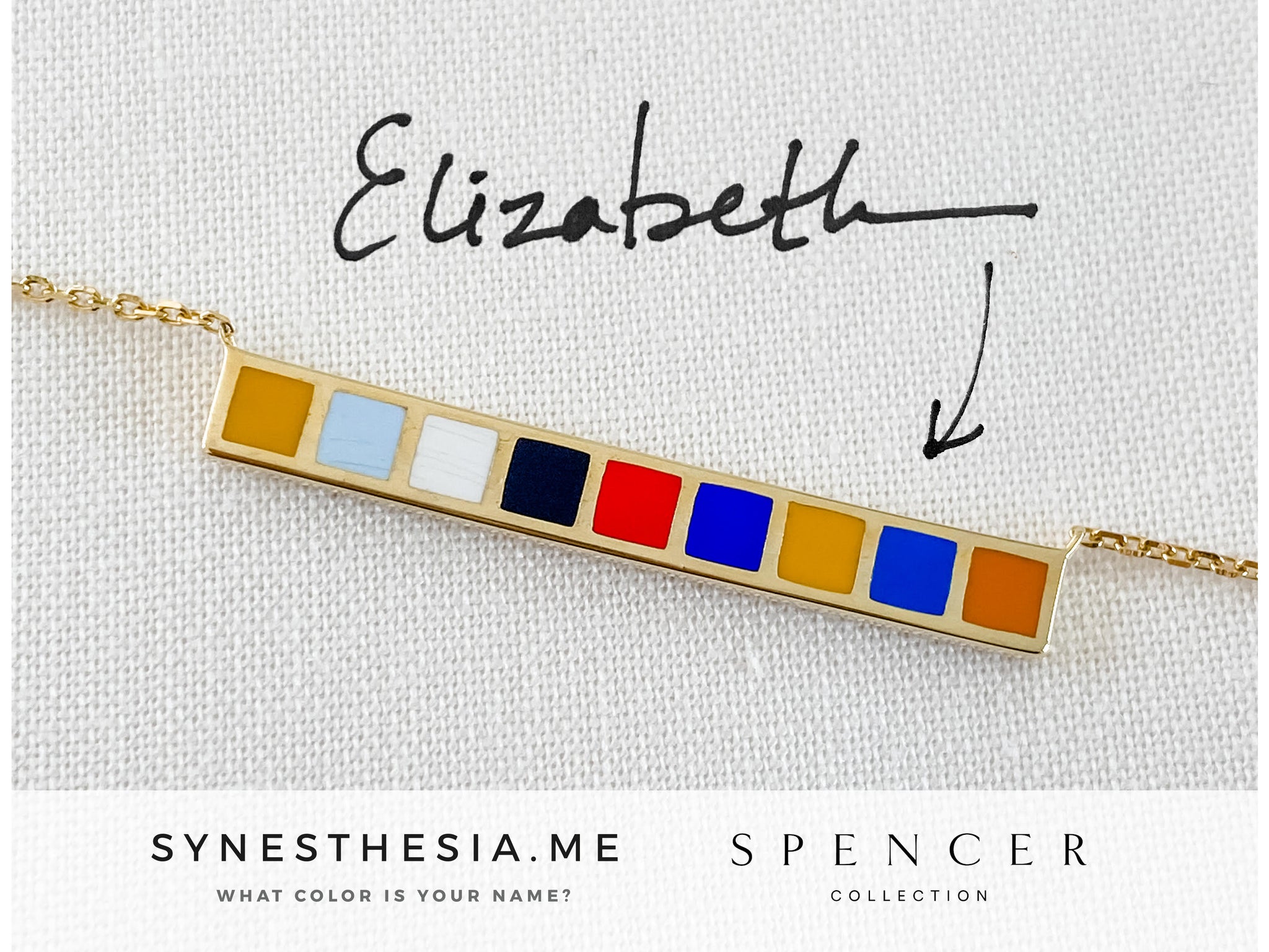 Elizabeth "in Color" Synesthesia Necklace