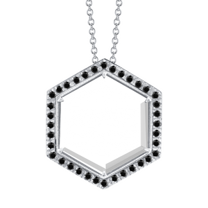 Medium Hexagon Pave Frame (custom)