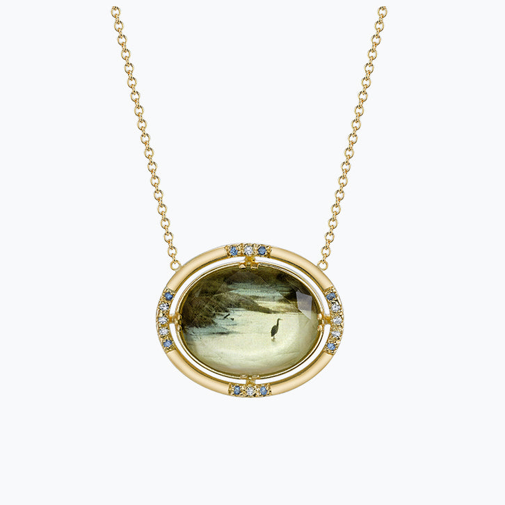 Heron Landscape Spencer Portrait Necklace – Spencer Collection