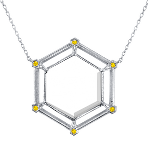 Medium Hexagon Open Frame 6 Stone (custom) - Customer's Product with price 1060.00 ID pOajcKSSzSjCTILz5IlgsMth