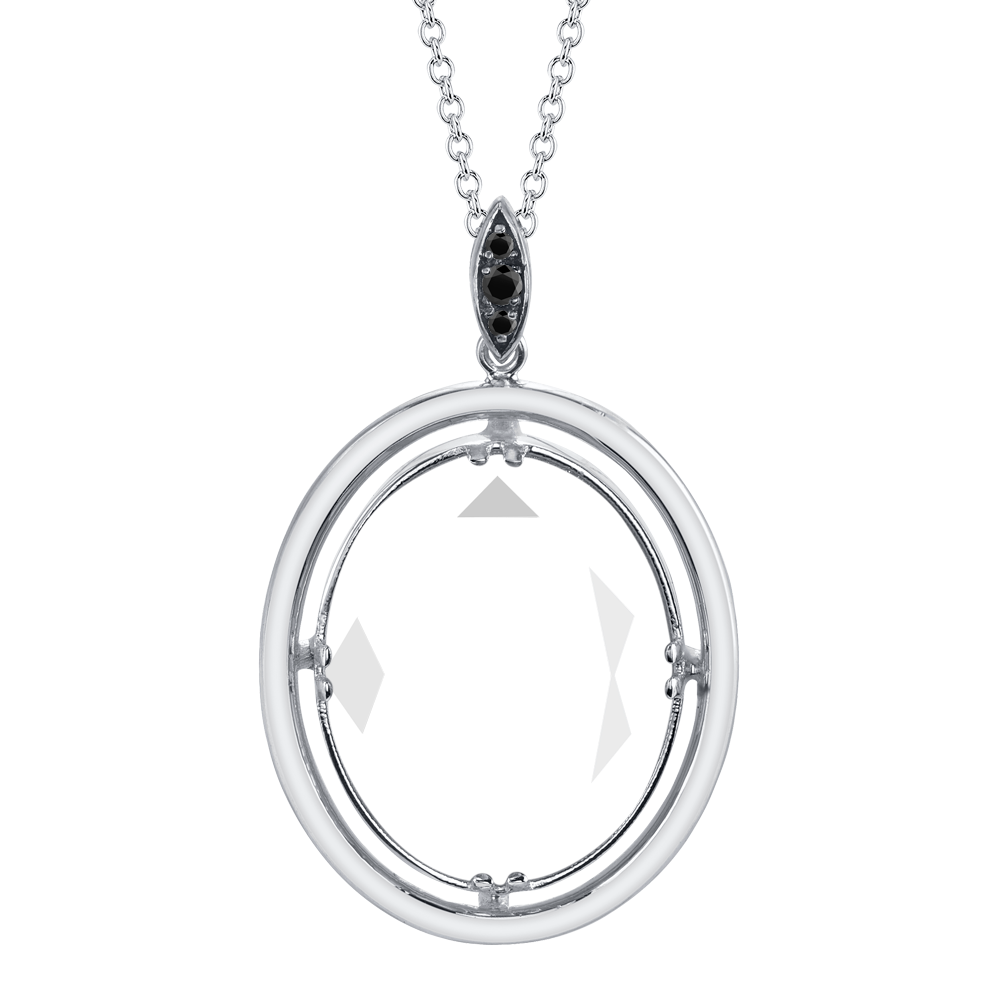 Oval Pendant - 3 Stone Bail (custom) - Customer's Product with price 820.00 ID PBH_9S3cFNcxA_H385y-jVQo